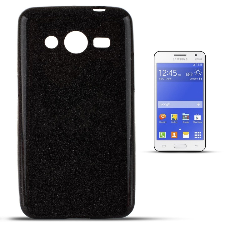 Ултра тънък силиконов гръб Candy Case slim за Samsung G355 Galaxy Core 2, Черен