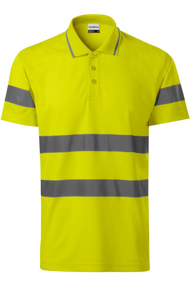 Tricou polo unisex HV Runway, Galben Reflectorizant