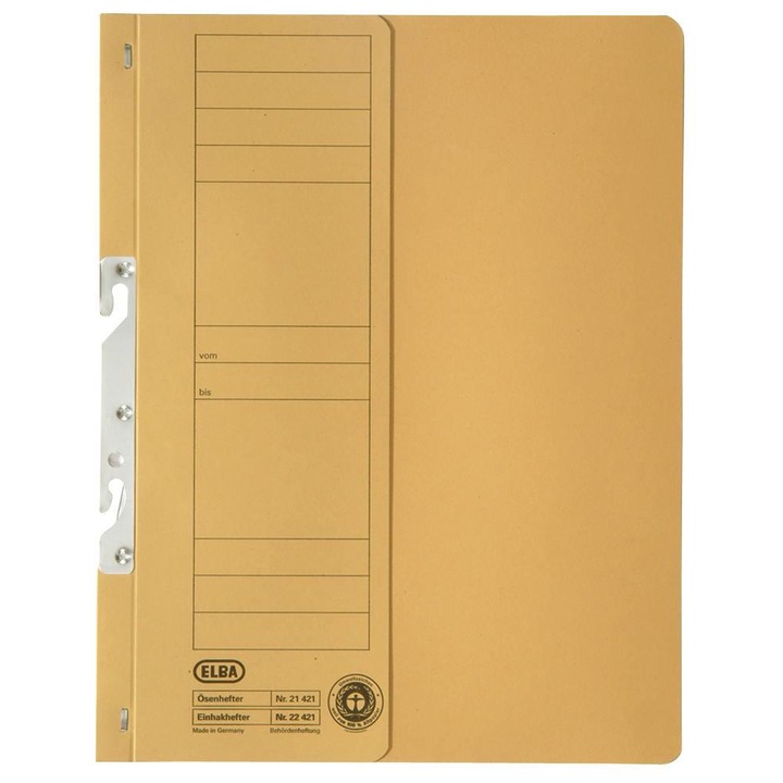 Папка Elba, Картонена, Жълта