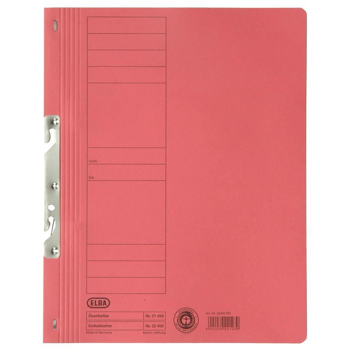 Dosar carton Elba, Incopciat 1/1, Rosu