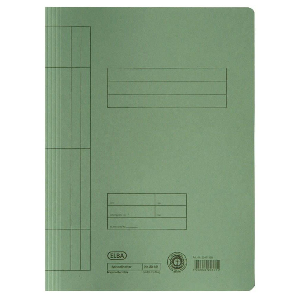 Dosar carton Elba, cu sina, Verde