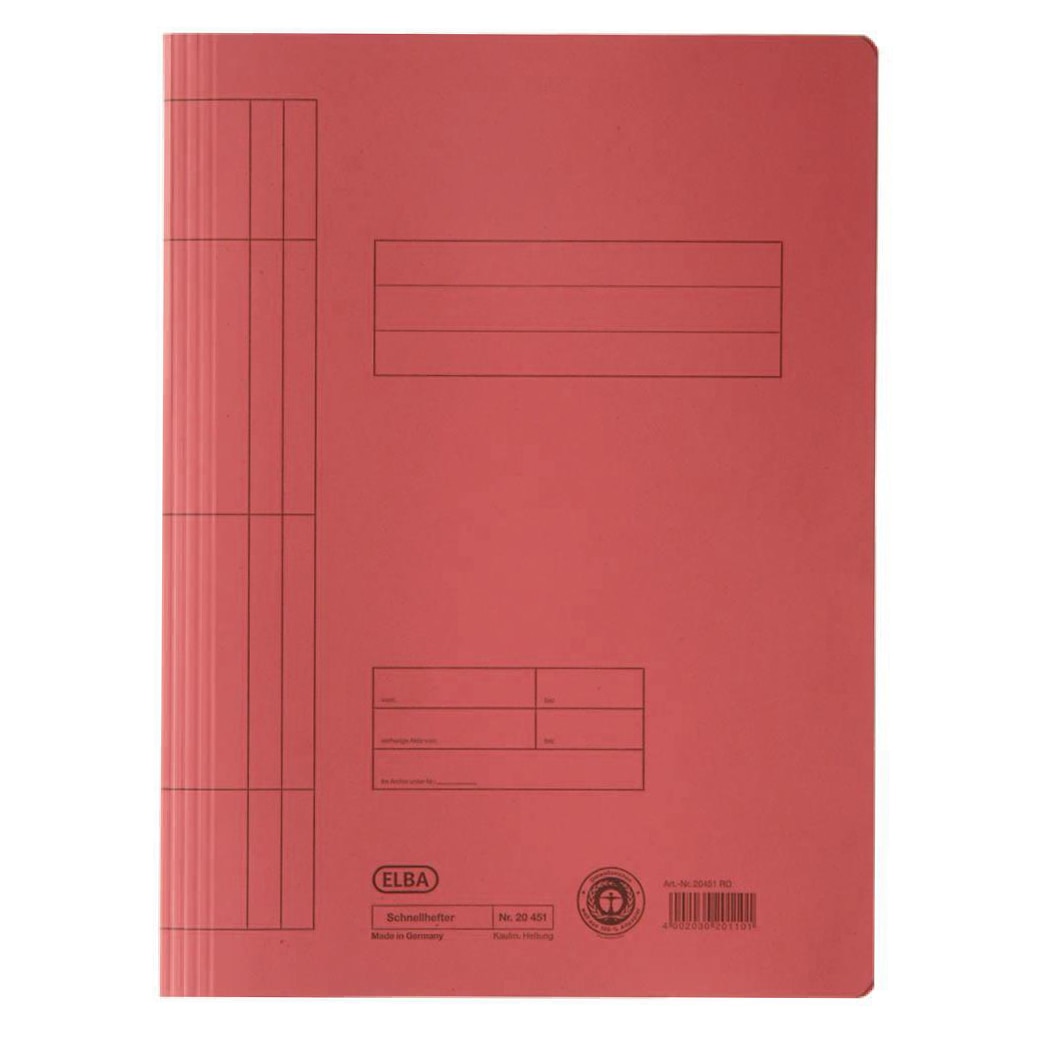 Dosar carton sina Elba, Rosu