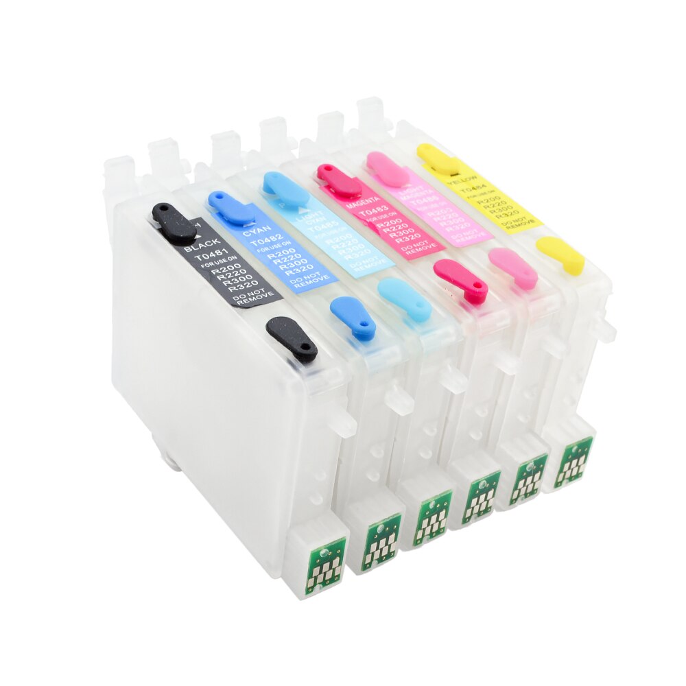 Cartuse reincarcabile pentru Epson T0481, T0482, T0483, T0484, T0485, T0486