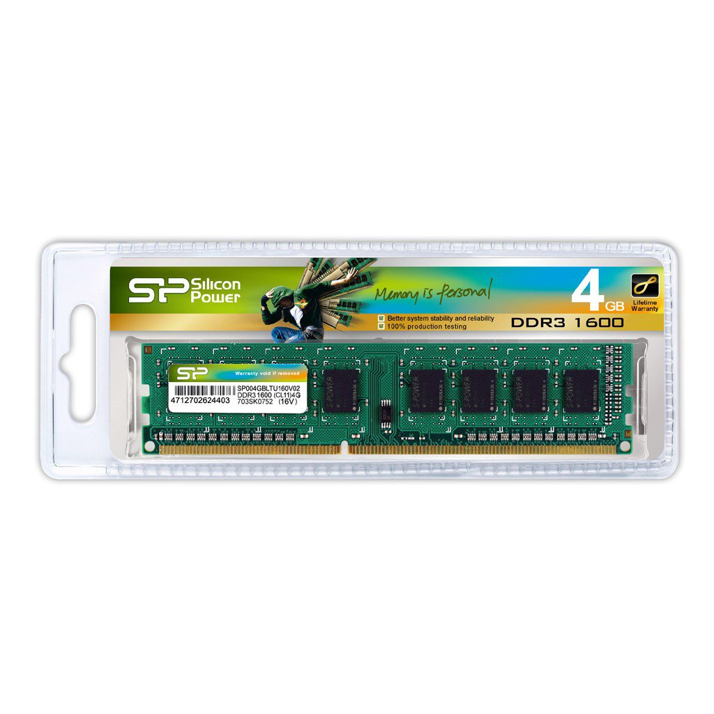 Silicon Power memória, DDR3, 1600Mhz, 4GB - eMAG.hu