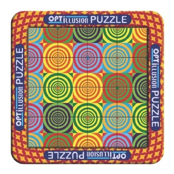 Puzzle magnetic holografic cu iluzie optica, Cerculete, 16 piese Puzzle magnetic holografic cu iluzie optica, Cerculete, 16 piese