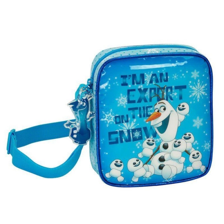 Малка чанта за през рамо OLAF синя 18х16х4 см