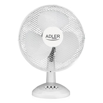 Ventilator de birou Adler AD 7303, 45 W, 30 cm diametru, 3 trepte de viteza, functie de oscilare, Alb Ventilator de birou Adler AD 7303, 45 W, 30 cm diametru, 3 trepte de viteza, functie de oscilare, Alb