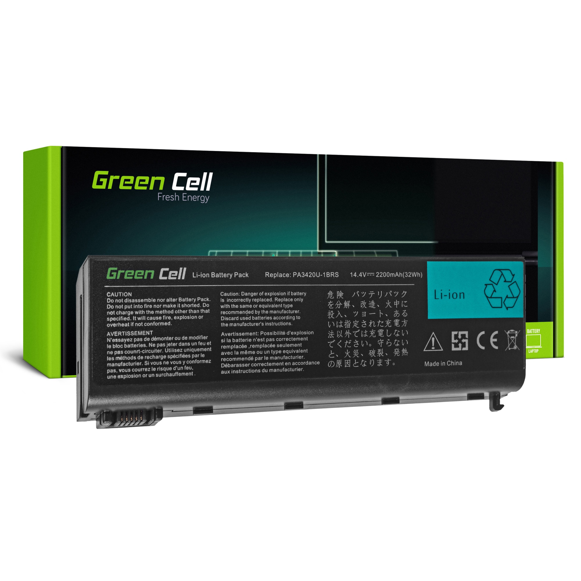 Baterie PABAS059 PA3420U-1BAC PA3506U-1BAS pentru Toshiba (2200mAh 14.8V) Laptop acumulator marca Green Cell®