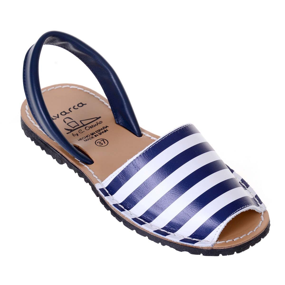Sandale Piele Avarca Stripes, Albastru