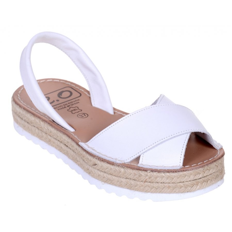 Sandale Dama Spania Piele Avarca Albena A, Alb