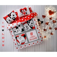 Lenjerie de pat pentru 2 persoane Disney TAC, Minnie & Mickey Dotty