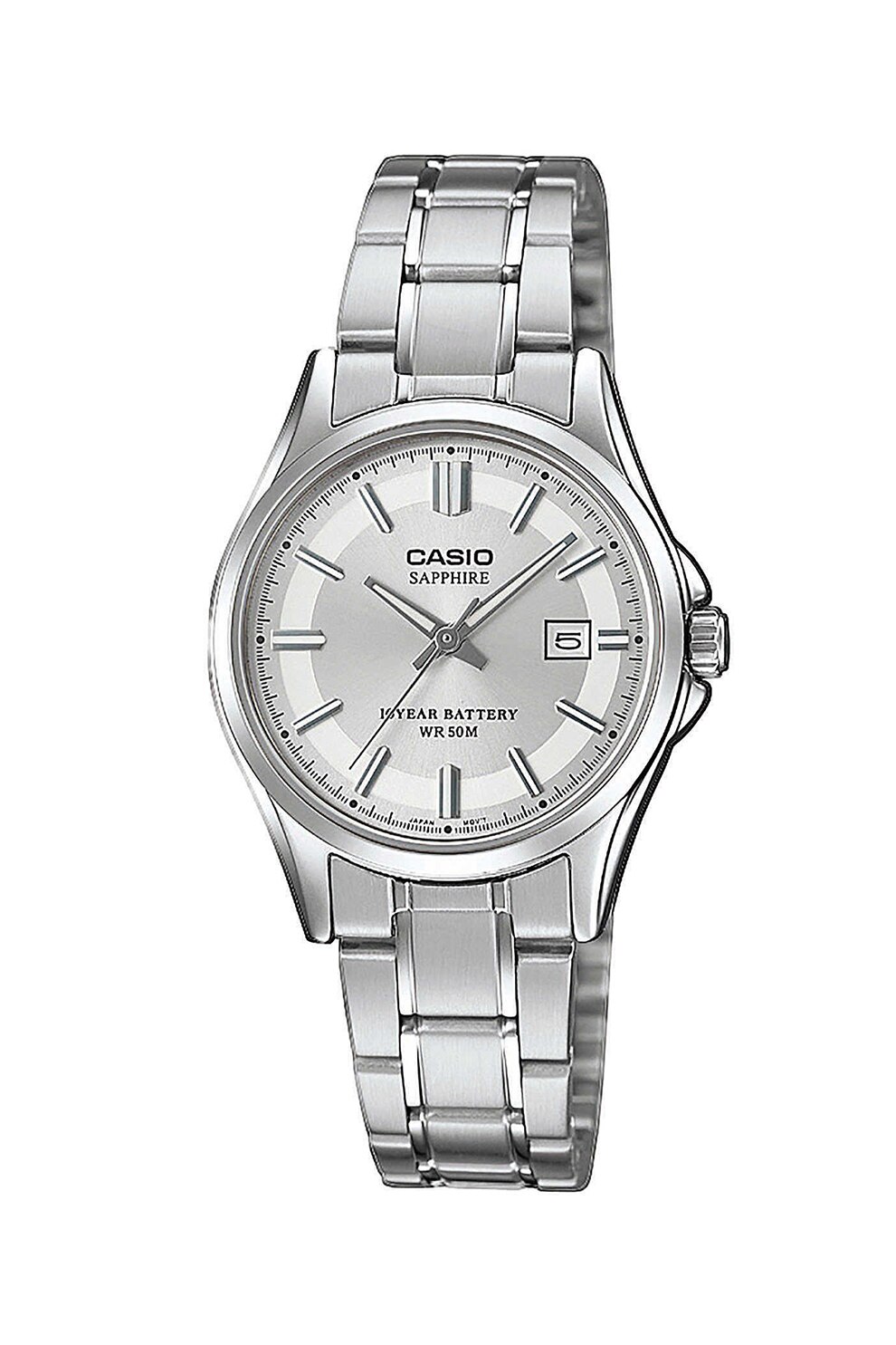 Casio, Ceas analog din otel inoxidabil, Argintiu