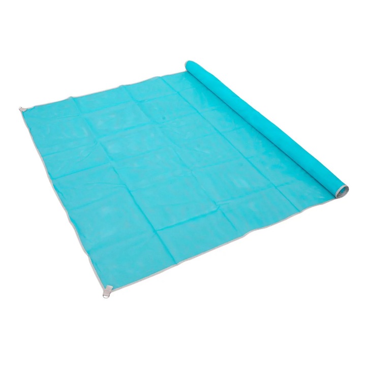 Homoklepergető strandszonyeg, Kék, 150 cm