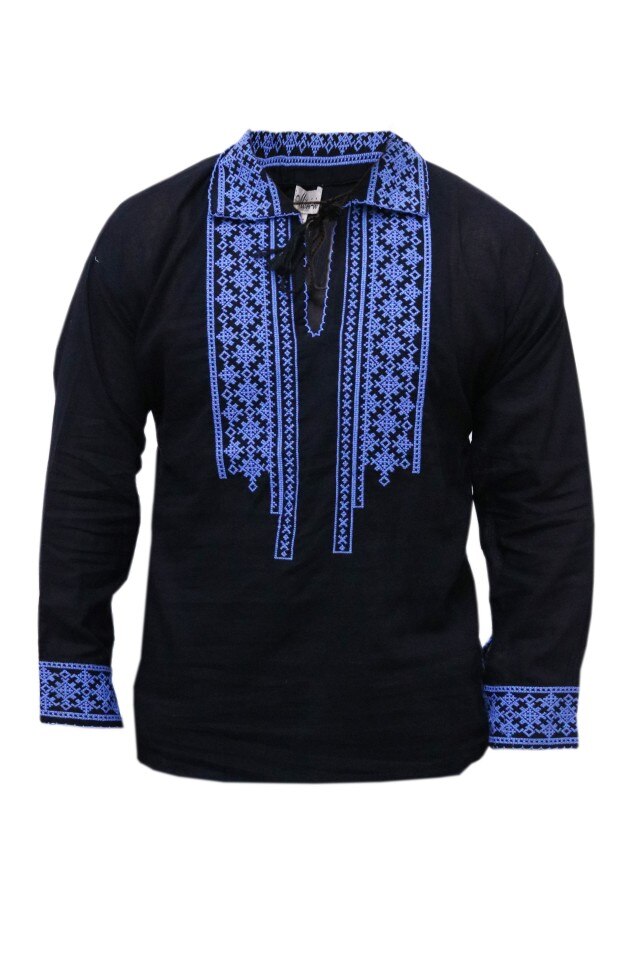 Bluza barbati tip ie, traditionala, DAE3862, Negru, M