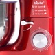 Mixer cu bol de 6L din inox, Biovita MB-1500PRO, 2 kg aluat, putere 1500W, 4 accesorii, 6 viteze + puls, Rosu
