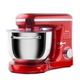 Mixer cu bol de 6L din inox, Biovita MB-1500PRO, 2 kg aluat, putere 1500W, 4 accesorii, 6 viteze + puls, Rosu