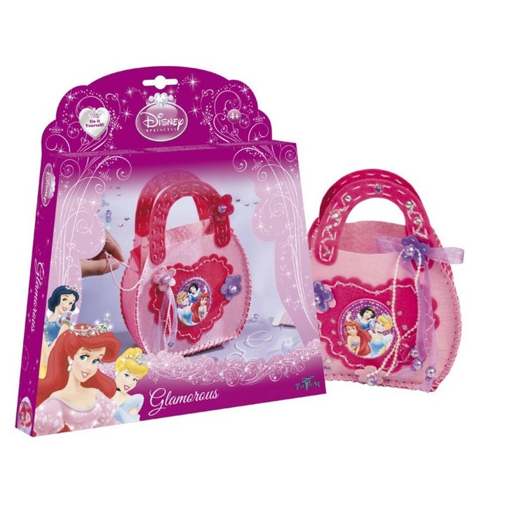 Set creativ Totum - Creeaza-ti propria geanta de mana, Princess Disney
