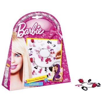 Set creativ Totum - Creeaza-ti propriile bratari, Barbie Set creativ Totum - Creeaza-ti propriile bratari, Barbie