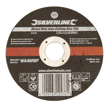 Disc metale, polizor unghiular, 115 x 1.2 x 22.23mm, Silverline Disc metale, polizor unghiular, 115 x 1.2 x 22.23mm, Silverline