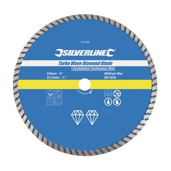 Disc taiat beton, caramida, 230 x 22.23mm, Silverline Disc taiat beton, caramida, 230 x 22.23mm, Silverline