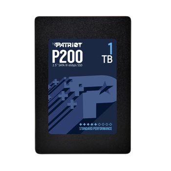 Solid State Drive (SSD) Patriot P200, 1 TB, 2.5”, SATA III Solid State Drive (SSD) Patriot P200, 1 TB, 2.5”, SATA III