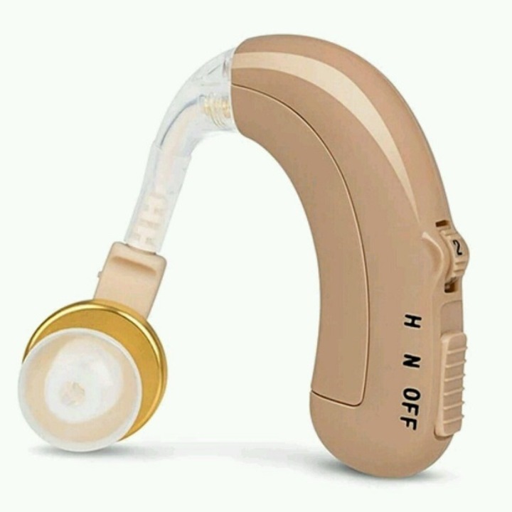 Aparat auditiv reincarcabil HP-118, retroauricular, incarcator priza, 4 olive silicon