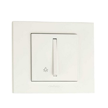 Intrerupator scara OVIVO Grano Slim Alb si rama Intrerupator scara OVIVO Grano Slim Alb si rama