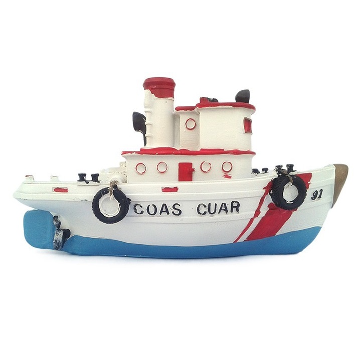 Декорация от смола във формата на патрулен кораб 14 см
