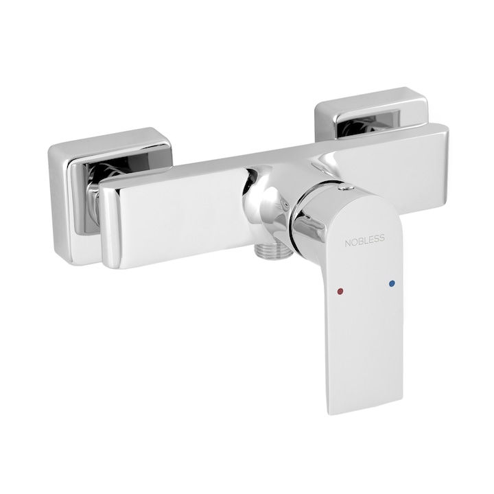 Baterie perete dus Novaservis Trend, fara accesorii, Crom