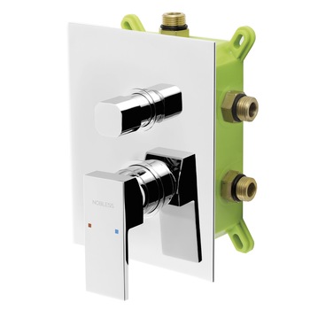 Baterie ingropata cada/dus 3 iesiri Novaservis Edge, cu caseta montaj, Crom Baterie ingropata cada/dus 3 iesiri Novaservis Edge, cu caseta montaj, Crom