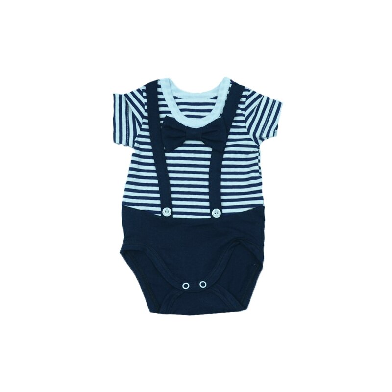 Body cu maneca scurta pentru baieti Mic Pitic BD11, Multicolor