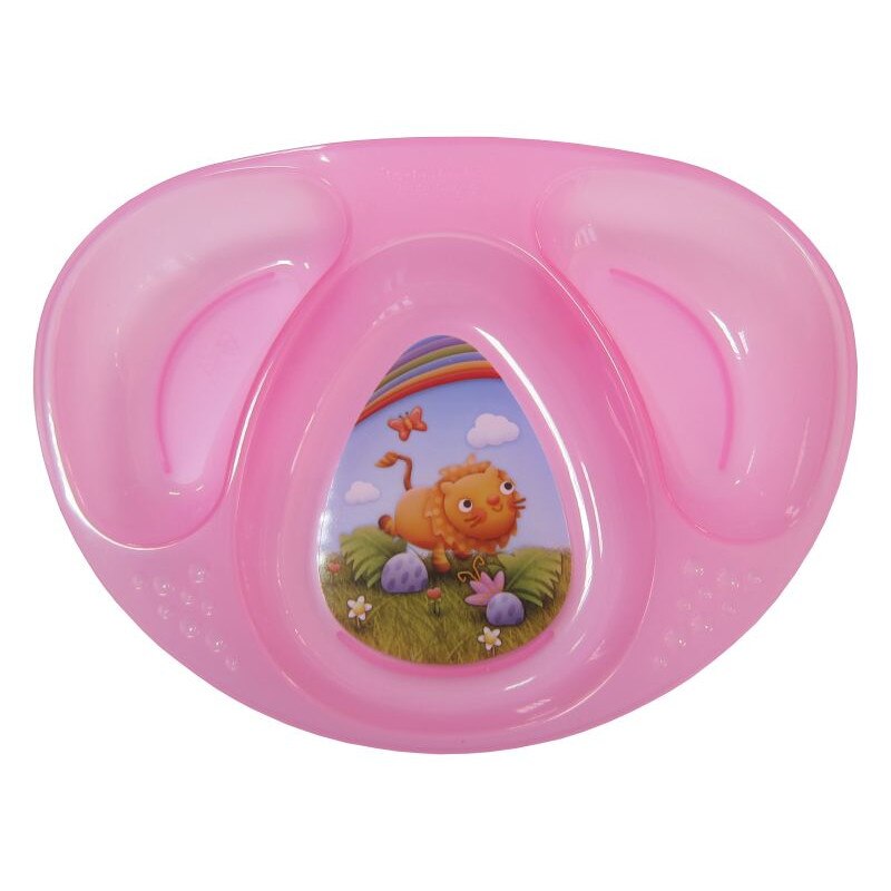 Farfurie compartimentata, roz, 43027294