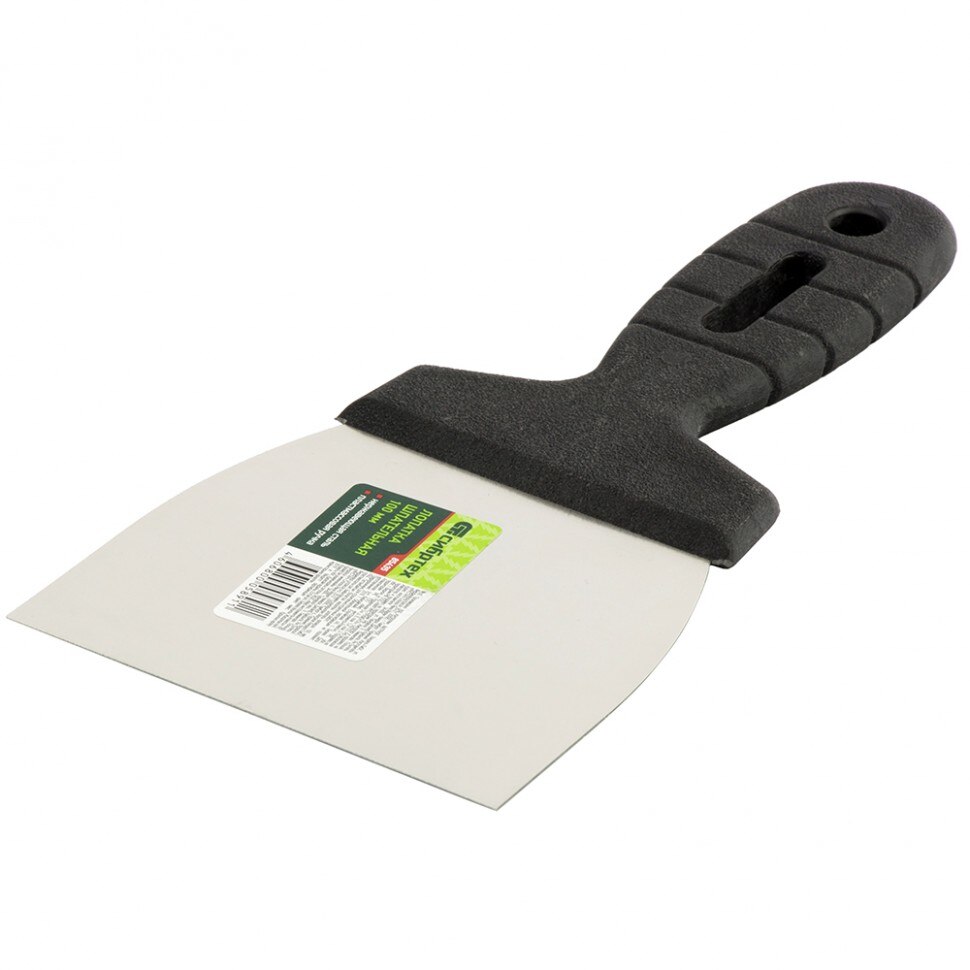 Spaclu din otel, 100 mm, maner din plastic, SIBRTEH