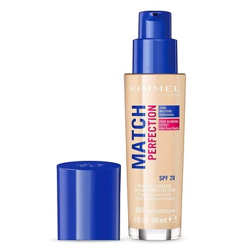 Fond de ten Rimmel London Match Perfection, 001 Fair Porcelain, SPF 20, 30 ml Fond de ten Rimmel London Match Perfection, 001 Fair Porcelain, SPF 20, 30 ml