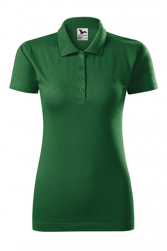 Tricou polo pentru dama Single J., Verde sticla