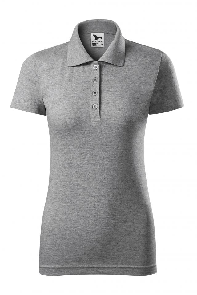Tricou polo pentru dama Single J., Gri inchis
