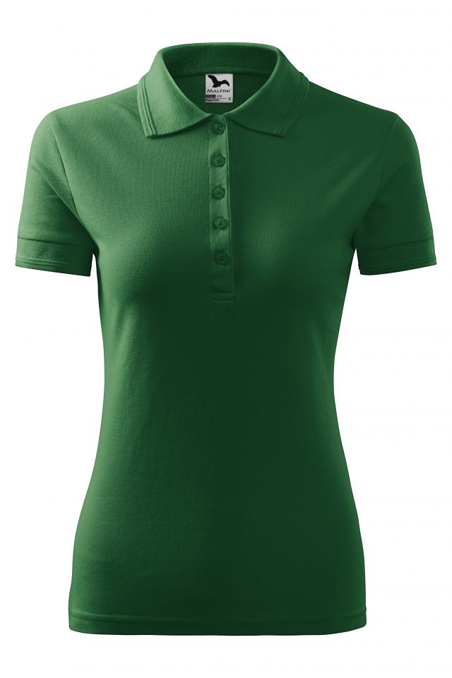 Tricou polo pentru dama Pique Polo, Verde sticla