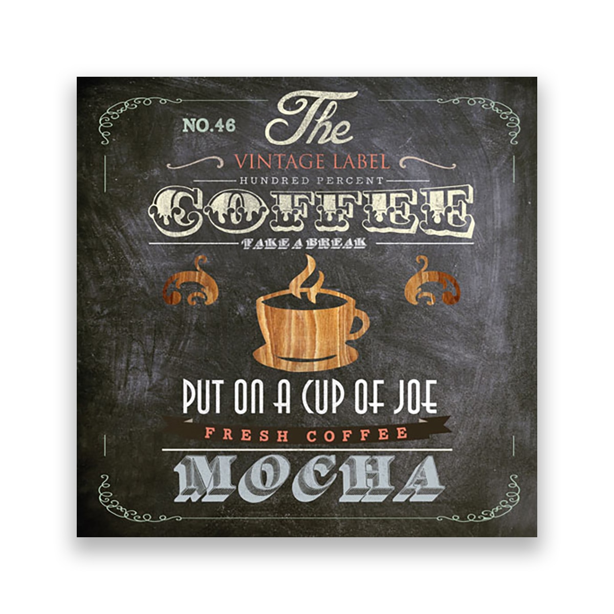 Tablou Canvas - Vintage, Coffee, Mocha, 100 x 100 cm