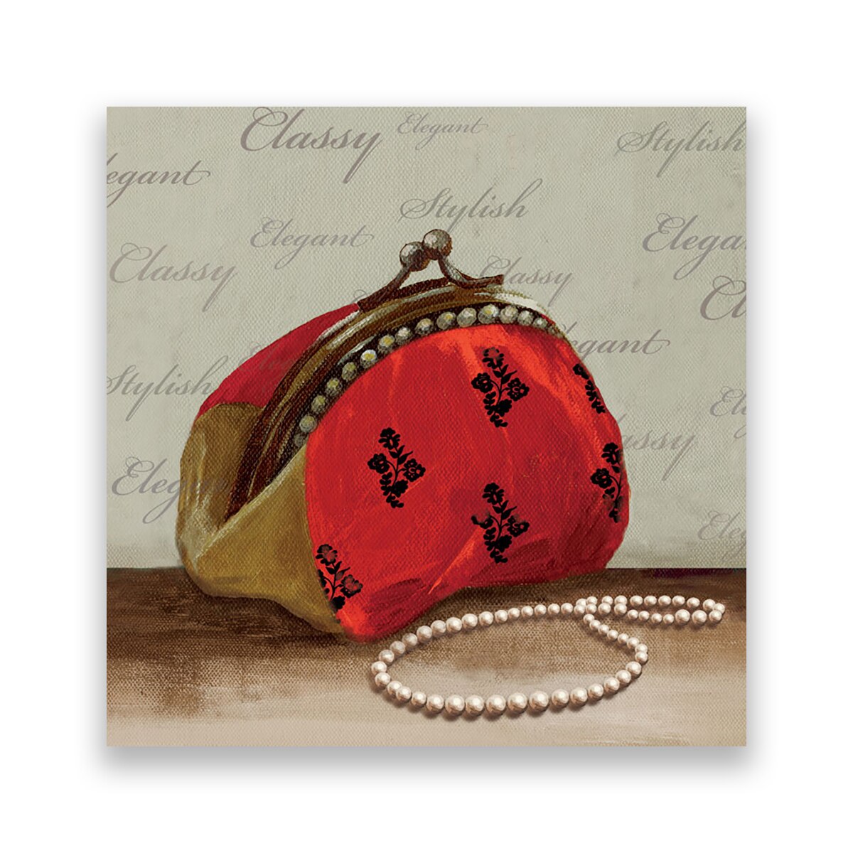 Tablou Canvas - Poseta, Rosu, Elegant, 100 x 100 cm