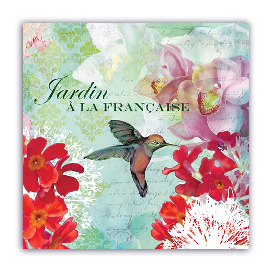 Tablou Canvas - Flori, Orhidee, Jardin a la francaise, 100 x 100 cm