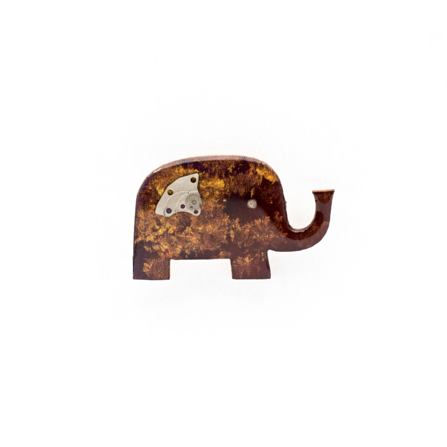 Brosa Elefant cu Trompa in Sus 287, 45mm, Multicolor