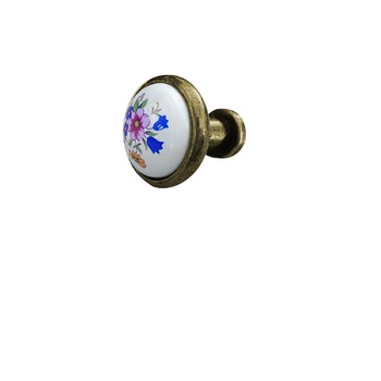 Buton pentru mobilier Ceramic Retro flor Evotools Buton pentru mobilier Ceramic Retro flor Evotools