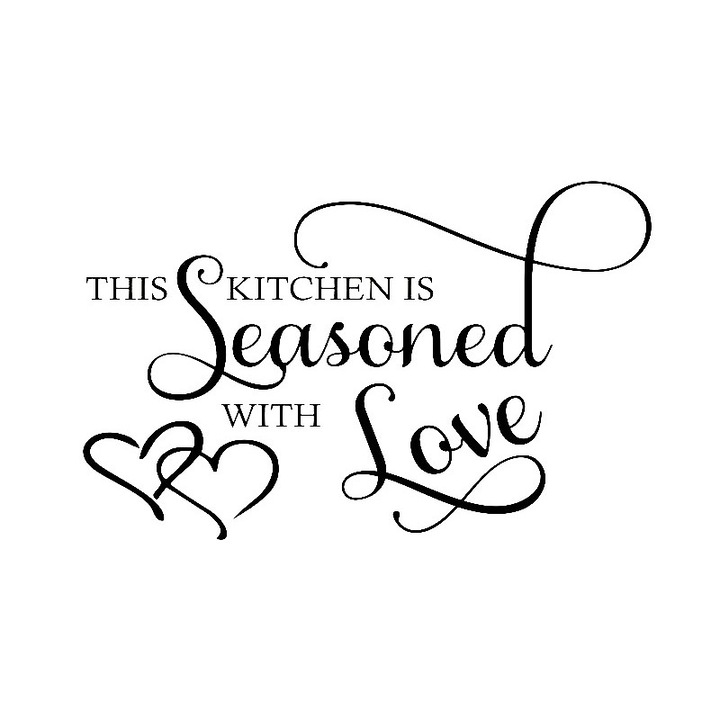 Sticker decorativ perete SEASONED WITH LOVE 30X45 CM