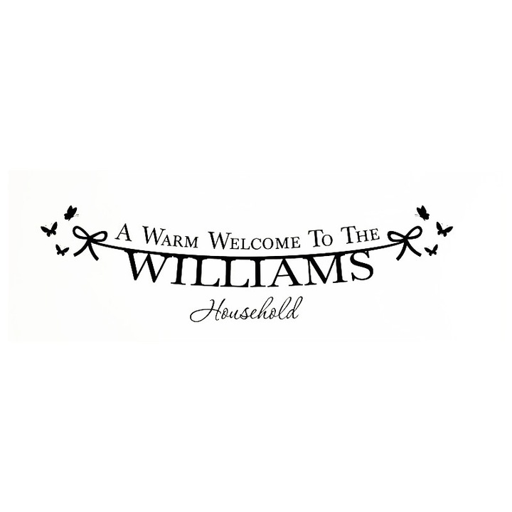 Sticker decorativ perete Personalizat WELCOME 20X70 CM