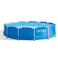 piscina cu cadru metalic si pompa de filtrare intex dimensiune 305 x 76 cm forma rotunda confectionata din 3 straturi pentru rezistenta si durabilitate din metalpolipropilenapvc imagen 31_0_
0