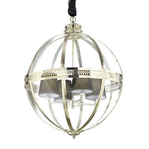 Lustra WorldSP4 ,metal,sticla,PVC,brunito