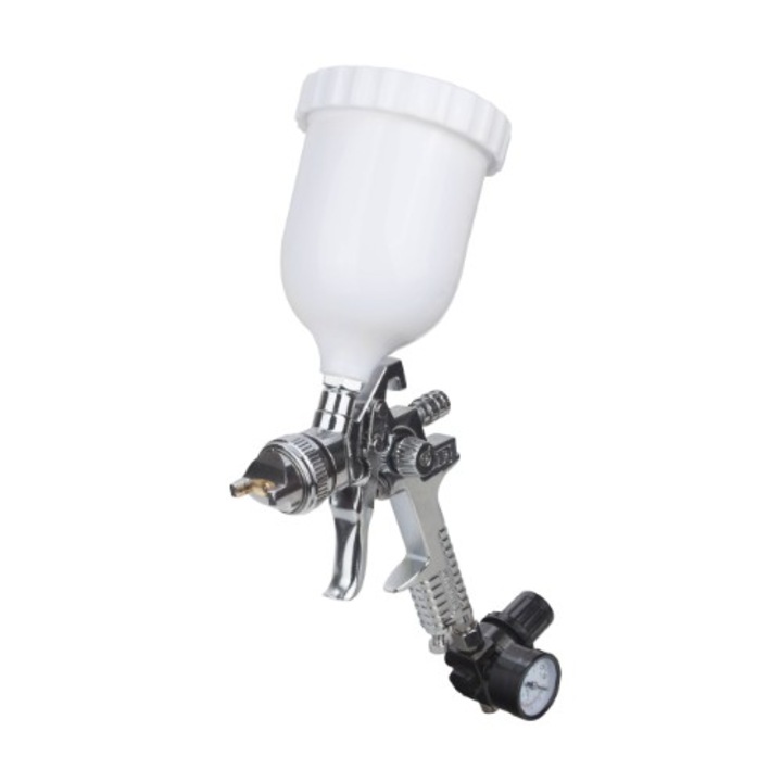 Pistol de vopsit HVLP Evotools, cu manometru, 600 ml, 3 bar, duza 1.4mm