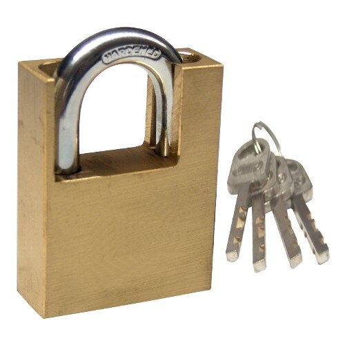 Lacat de Alama cu Protectie , corp 50 mm