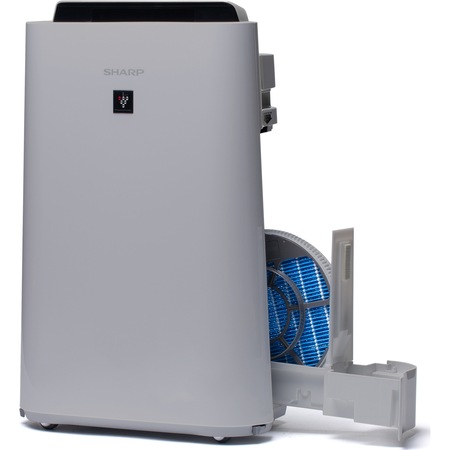 Purificator de aer cu umidificator Sharp UA-HD40E-L, 3 modele de filtrare, 4 senzori de praf, Plasmacluster Ion Technology, 26m², alb