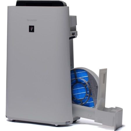 Purificator de aer cu umidificator Sharp UA-HD50E-L, 4 modele de filtrare, 4 senzori de praf, Plasmacluster Ion Technology, 38m², alb